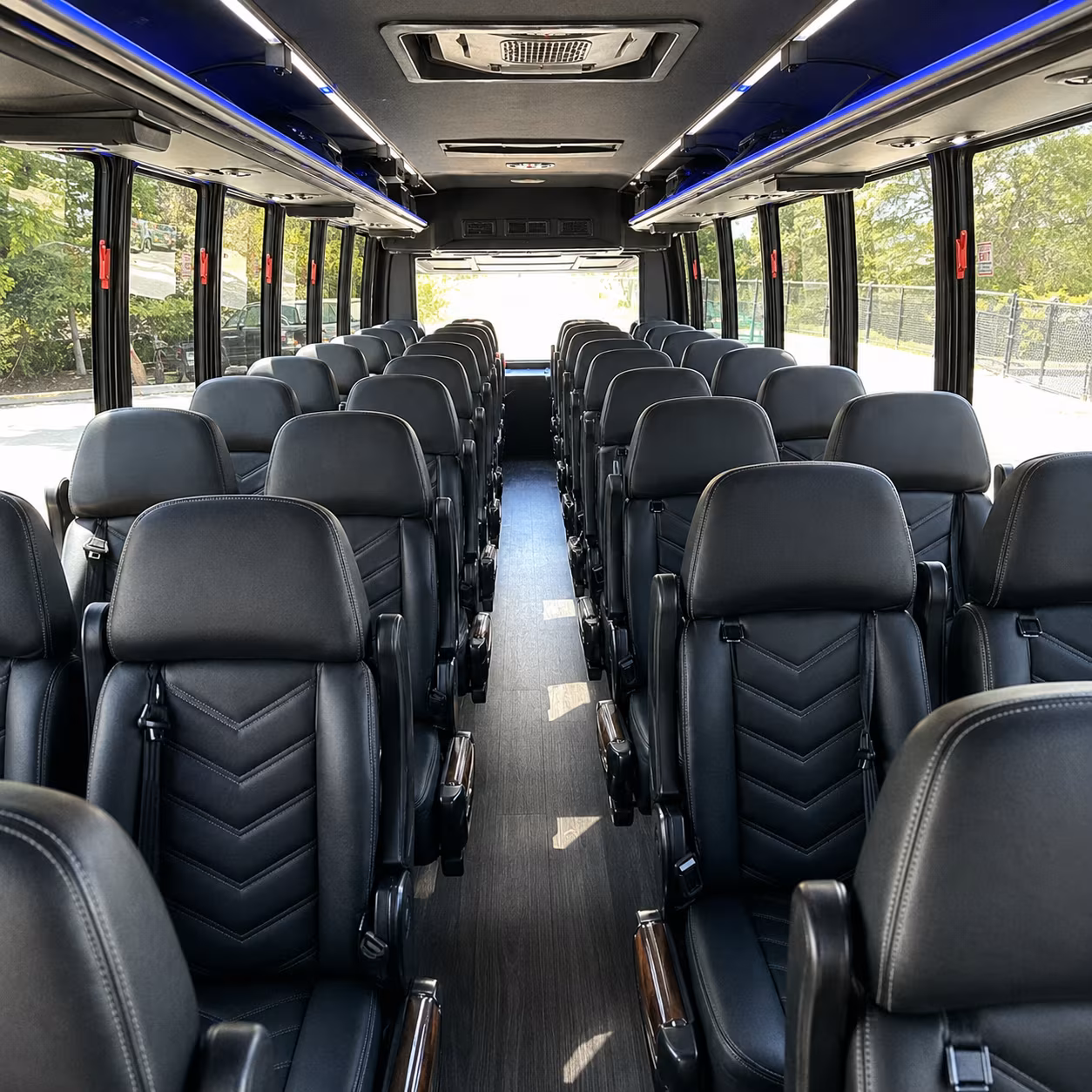 tuscaloosa 25 passenger minibus interior