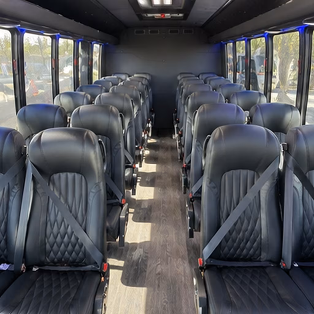 tuscaloosa 28 passenger minibus inside