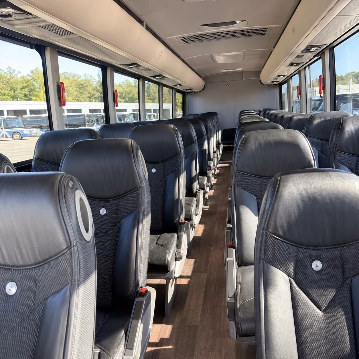 tuscaloosa 56 passenger charter bus inside
